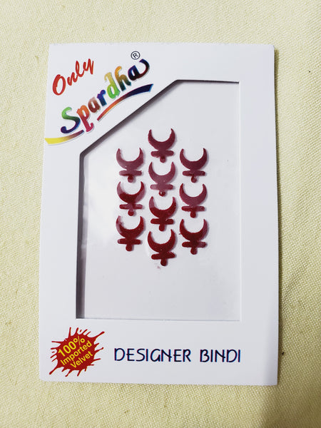 Chanadrakor Bindi With Dot (Crescent shaped sticker kumkum)