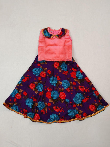 Silk Crop Top With Skirt