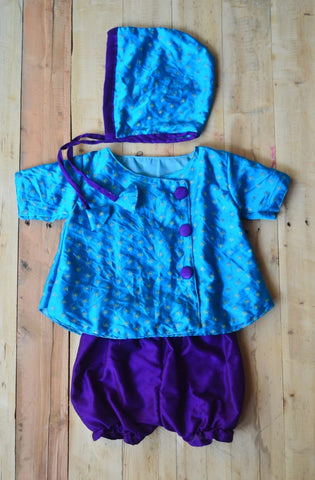 Brocade Bonnet & Bloomer